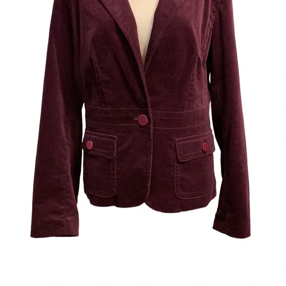 TALBOTS velvet plum blazer jacket - Picture 5 of 11